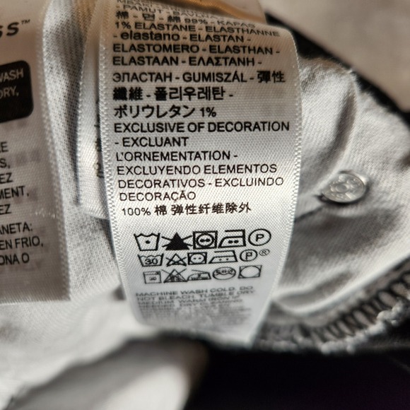 Levi's 512 Jeans Men's 32X28 (Tag‎ 33X30) Black Slim Tapered Fit Zip Fly Denim - Picture 12 of 16